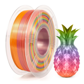 PLA Filament Manufacturer - 1.75mm/3mm 1kg Silk Rainbow Shiny for 3D Printers