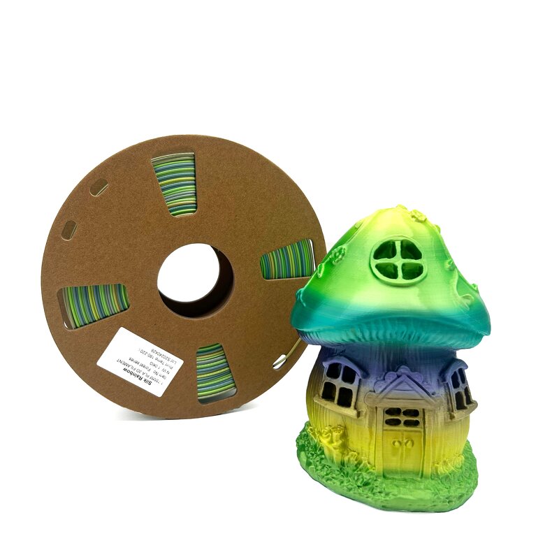 SILK PLA Rainbow Filament Manufacturer - 1.75mm/3.0mm +/-0.02mm No-Stringing Easy-to-Print