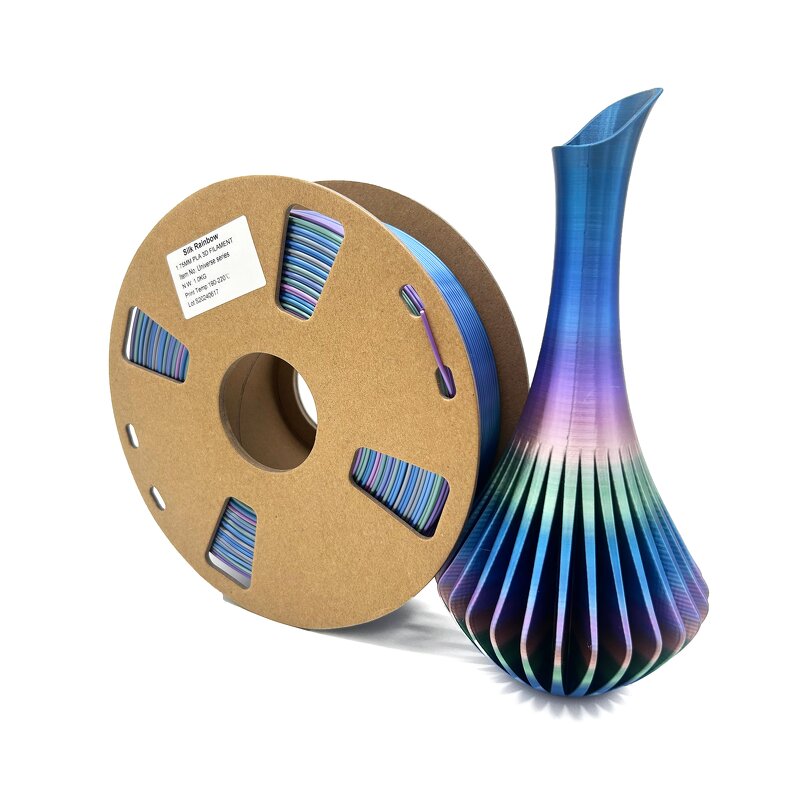 SILK PLA Rainbow Filament Manufacturer - 1.75mm/3.0mm +/-0.02mm No-Stringing Easy-to-Print