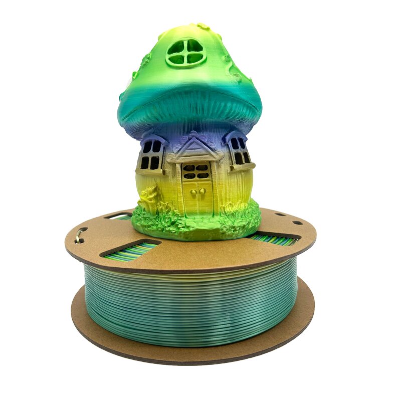 SILK PLA Rainbow Filament Manufacturer - 1.75mm/3.0mm +/-0.02mm No-Stringing Easy-to-Print