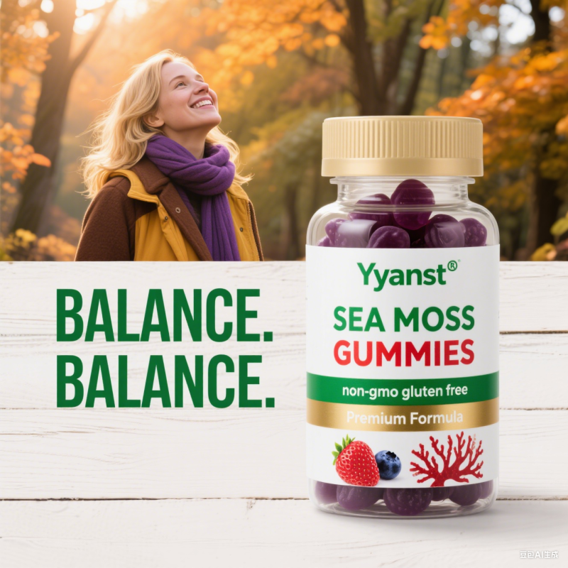 Private Label Premium Formula Promote Digestion Vegan Sea Moss Gummies Improve Gut&Intastinal Boost Immunity Gummy Candy