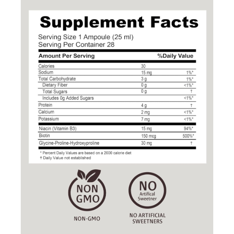 OEM ODM marine collagen peptide hyaluronic acid biotin skin whitening Promote healthy hair quality Collagen oral liquid