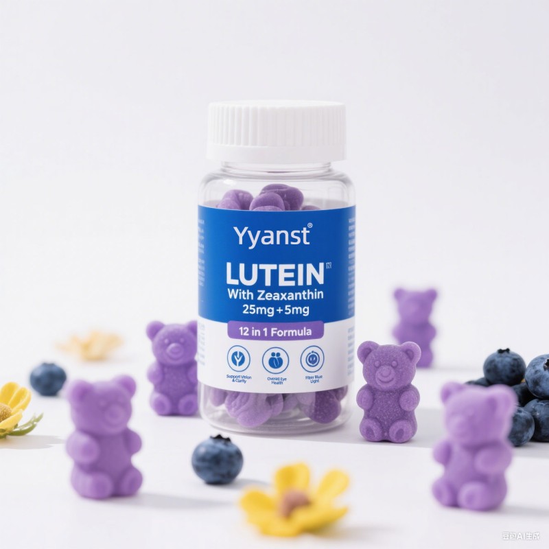 12-In-1 Herbal Lutein Supplement Gummies Moisturizing Eyes Relieving Eye Strain Fatigue Dryness Zeaxanthin Zeaxanthin Zeaxanthin