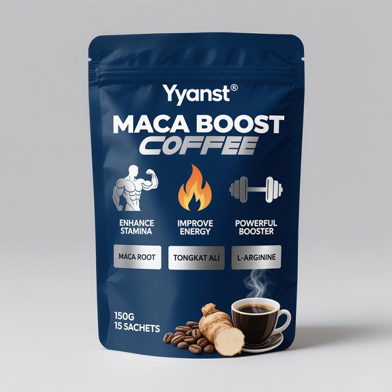 Private Label Maca Boost Coffee for Man Boost Immunity Improves Physical Enhance Potency Relieve Stress