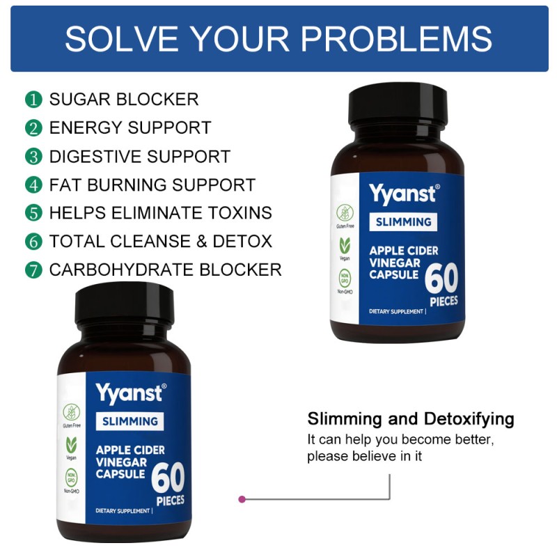 ODM/OEM Apple Cider Vinegar Capsules Support Weight Management Slimming Promote Digestion Weight Loss