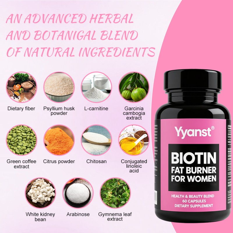 ODM/OEM Biotin Fat Burner Capsules Support Weight Loss Promote Digestion Weight Management Slimming Capsules