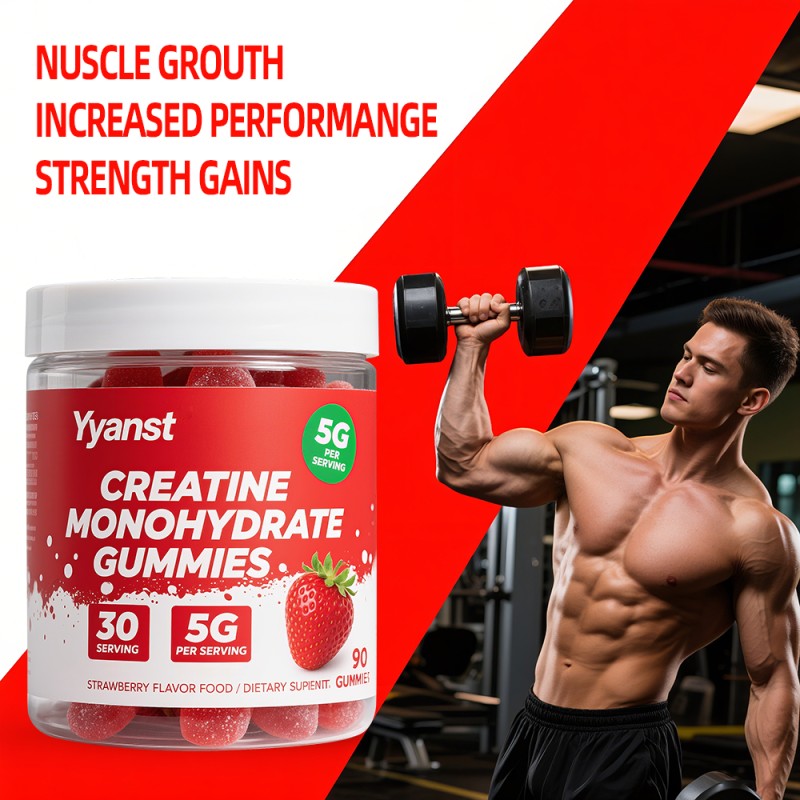 Private Label Creatine Monohydrate GummiesBoost Energy Support Brain Health Reduce Muscle Soreness