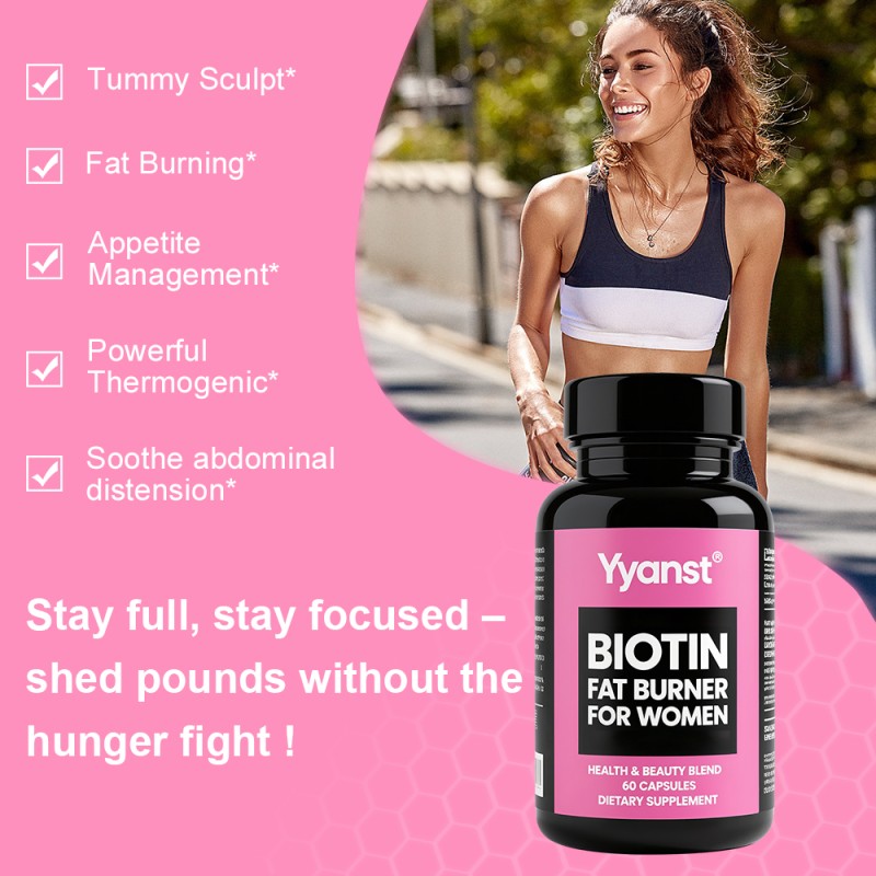 ODM/OEM Biotin Fat Burner Capsules Support Weight Loss Promote Digestion Weight Management Slimming Capsules