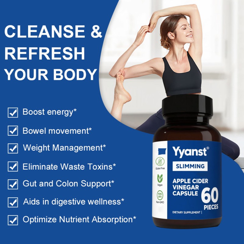 ODM/OEM Apple Cider Vinegar Capsules Support Weight Management Slimming Promote Digestion Weight Loss