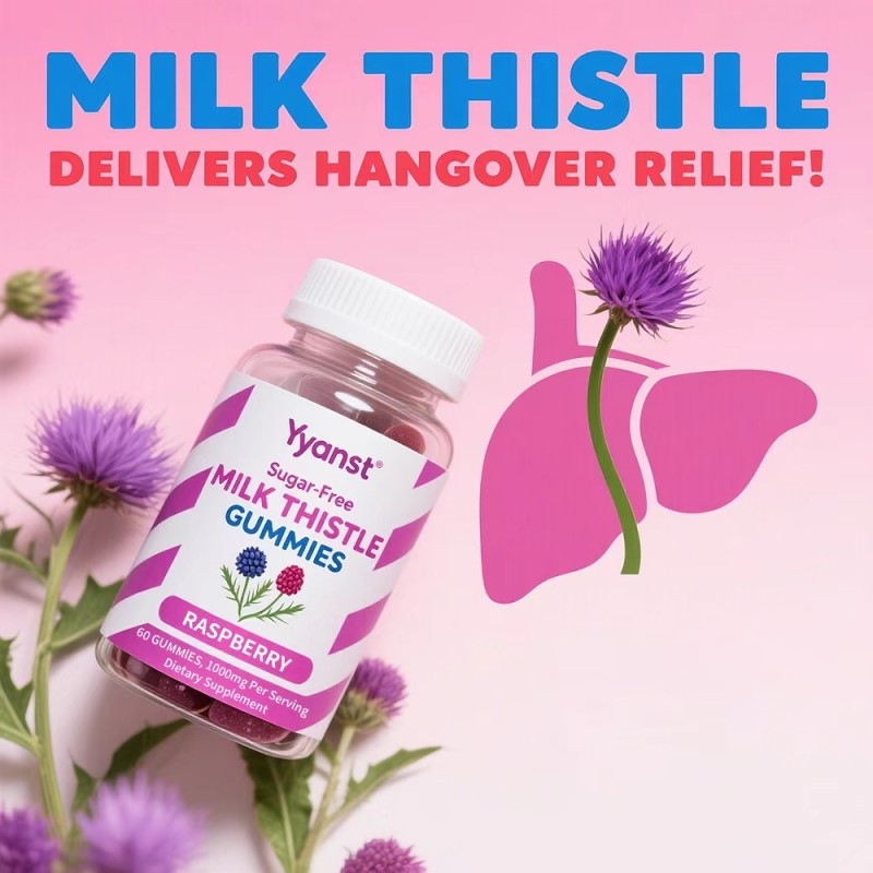 OEM/ODM Sugar-Free Milk Thistle Extract Gummies Liver Health Support Detox Care Relieve Upset Stomach Support Hangover