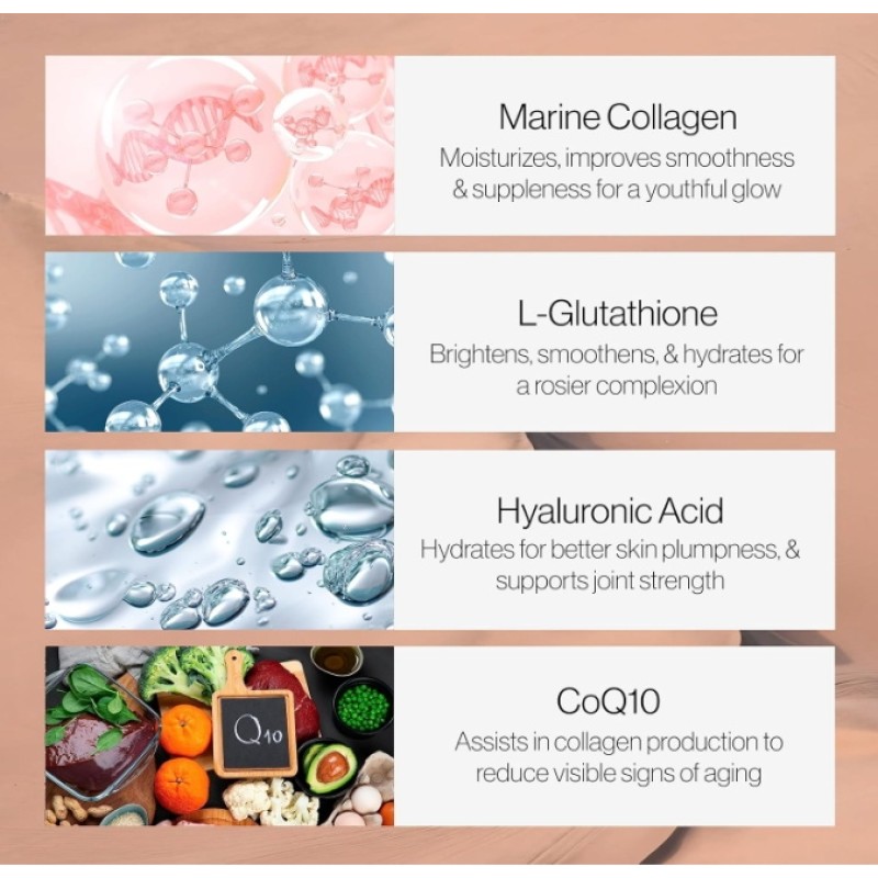 OEM ODM marine collagen peptide hyaluronic acid biotin skin whitening health Increase Collagen skin Boost metabolism oral liquid