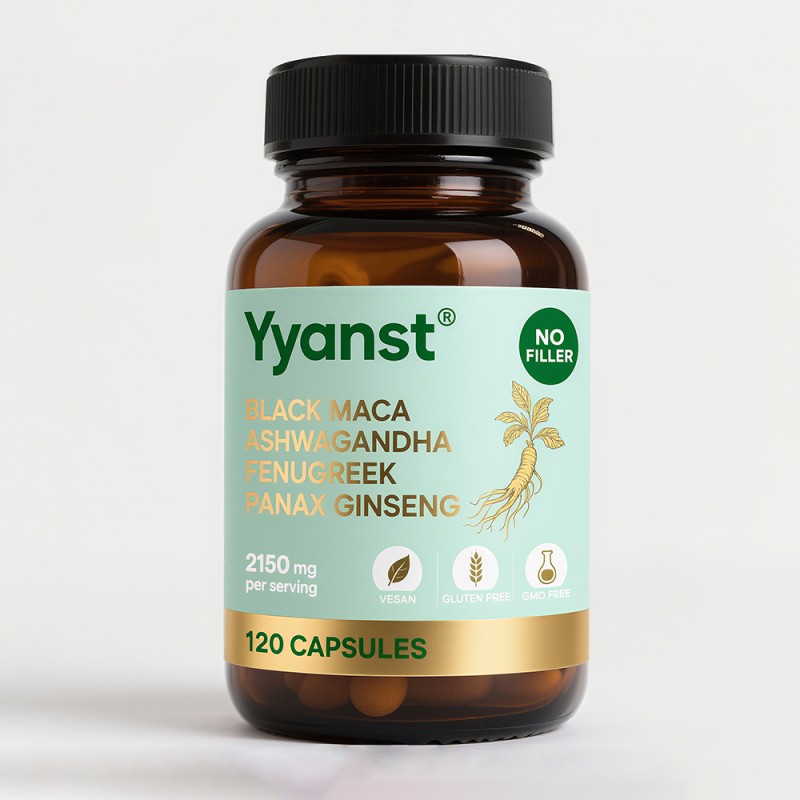 Private Label Black Maca & Ashwagandha Capsules Enhance Potency Relieve Stress Provides Energy Supports Immune Defense