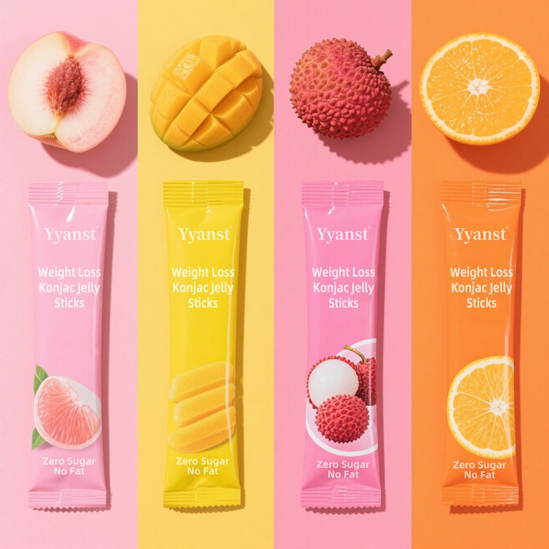 Fast Effective Vegan Fiber Dietary Weight Loss Supplement Detox Promote Digestion Weight Management Slimming Konjac Jelly Stick