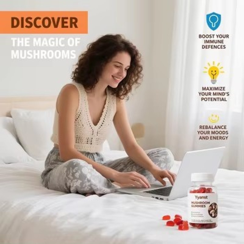 ODM/OEM Organic 10 Mushroom Mixed Gummies Improve Memory Enhance Focus Support Immunity Mushroom Gummies