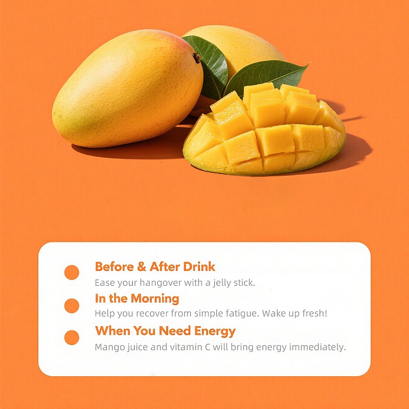 OEM Herbal Supplement Drunkness Relief Fast Wake Up Eases Stomach Discomfort Detox Cleanse Liver Relieve Hangover Jelly Stick