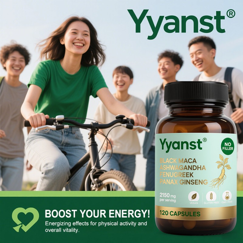 Private Label Black Maca & Ashwagandha Capsules Enhance Potency Relieve Stress Provides Energy Supports Immune Defense