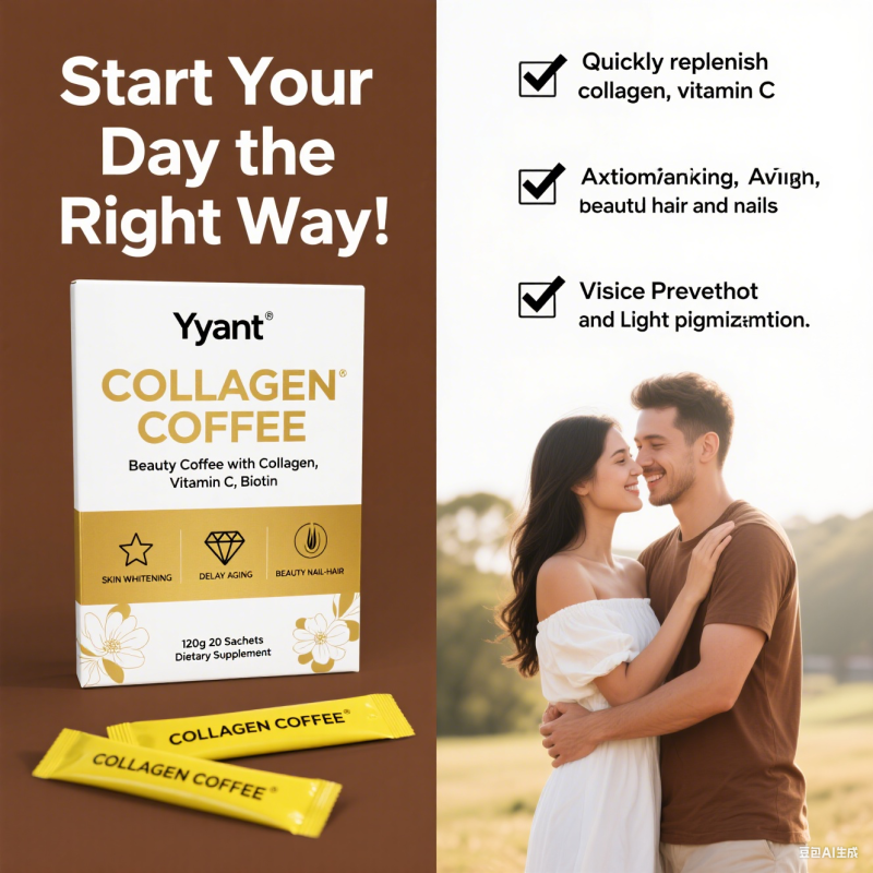 Private Label Radiant Skin Collagen Peptides Coffee Reduce Wrinkles Natural Energy Boost Keep Skin Elasticity Instant Coffee