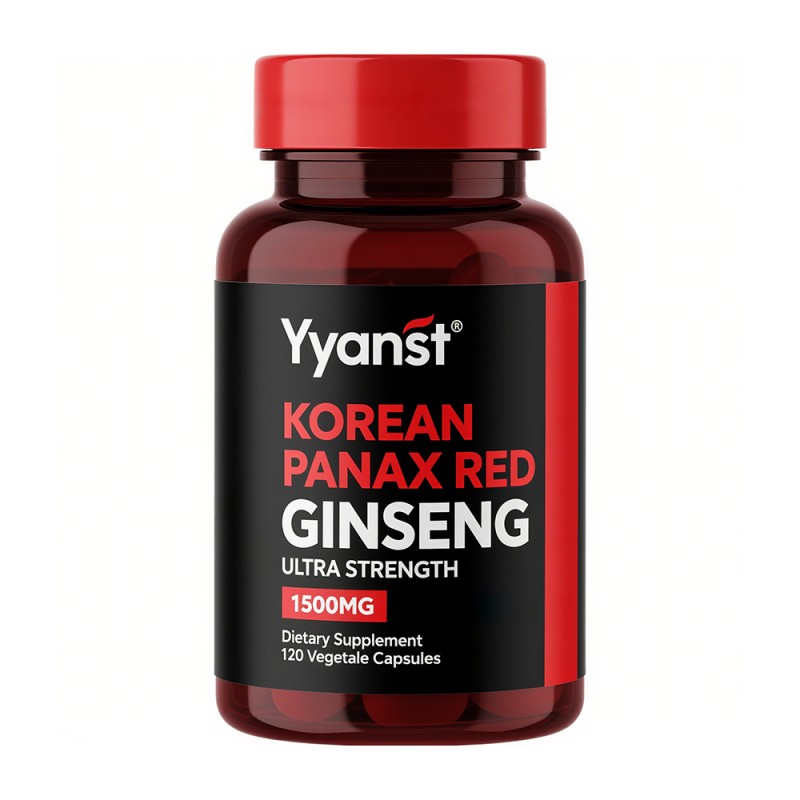 ODM/OEM Organic Red Ginseng Capsules Boost Immunity Support Memory Enhancement Focus Improvement Stress Relief