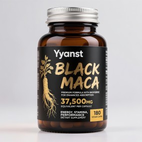 Private Label Black Maca Capsules Enhance Potency Relieve Stress Boost Immunity Provide Energy