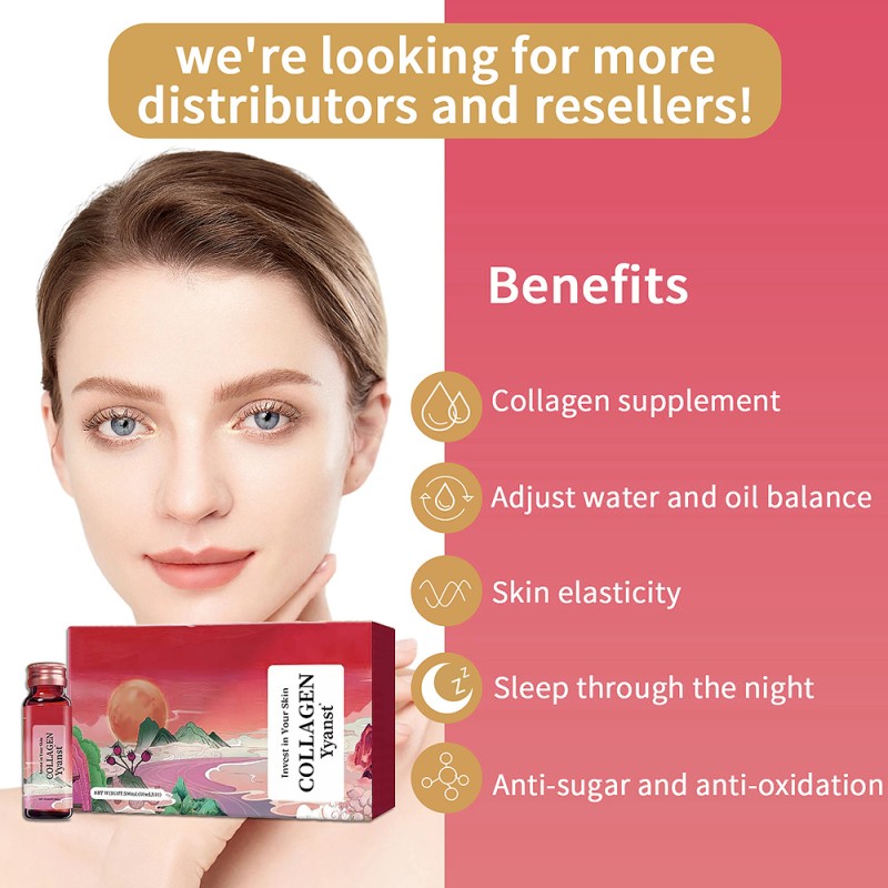 OEM ODM fish collagen peptide hyaluronic acid Promote skin health Increase skin elasticityskin beauty collagen oral liquid