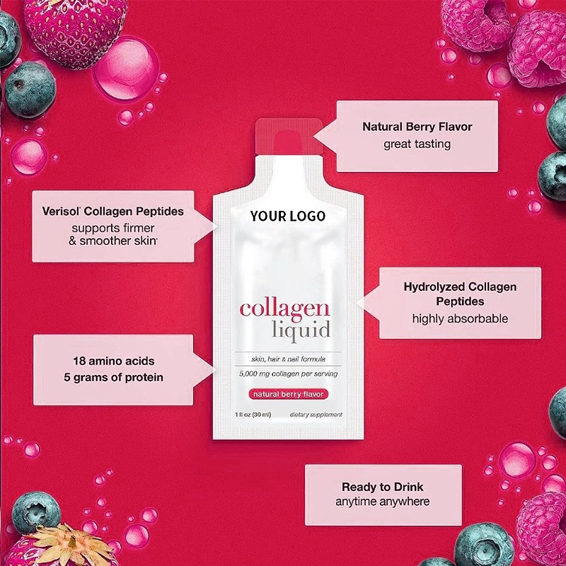 OEM ODM marine collagen peptide hyaluronic acid skin whitening health Increase skin elasticityskin reduce wrinkle oral liquid