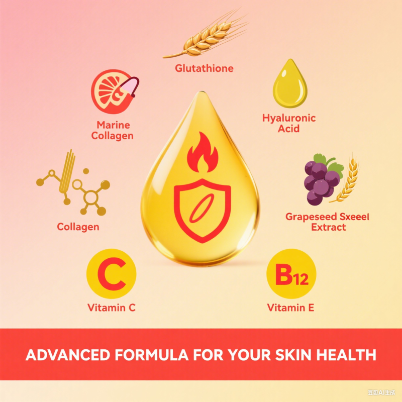 Private Label Reduce Fine Lines Help Skin Glow Whitening Collagen Peptides Gummies Beauty Skin Collagen Peptides Gummy Candy