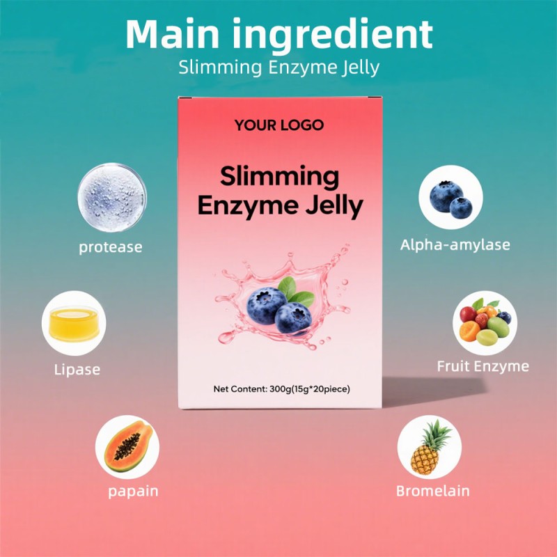 Private Label Enzyme Slimming Jelly Stick Promote Digestion Reducing Bloating Gas Weight Loss Slimming