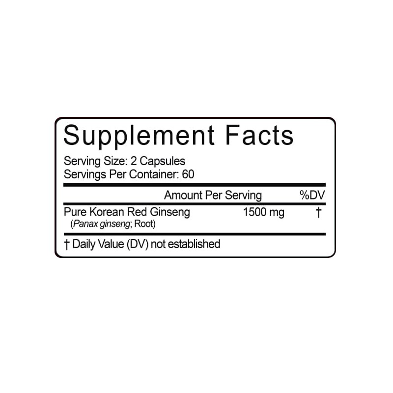 ODM/OEM Organic Red Ginseng Capsules Boost Immunity Support Memory Enhancement Focus Improvement Stress Relief