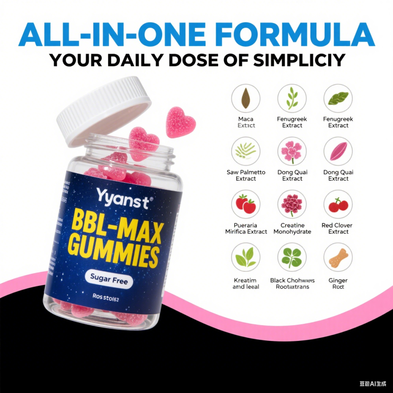 Private Label Boost Hip And Butt Enhancement Maca Root Gummies Boost Energy Maca Root Women Bbl Gummies