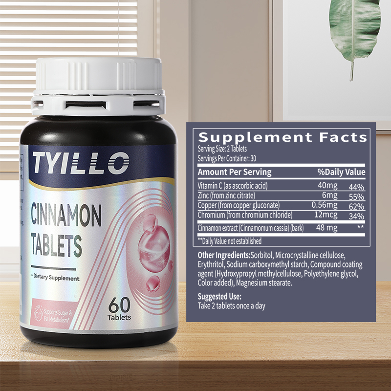 Private Label Cinnamon Vitamin C Tablets Clinically Supported Immunity Metabolism Booster for Teenagers Adults Not for Newborns