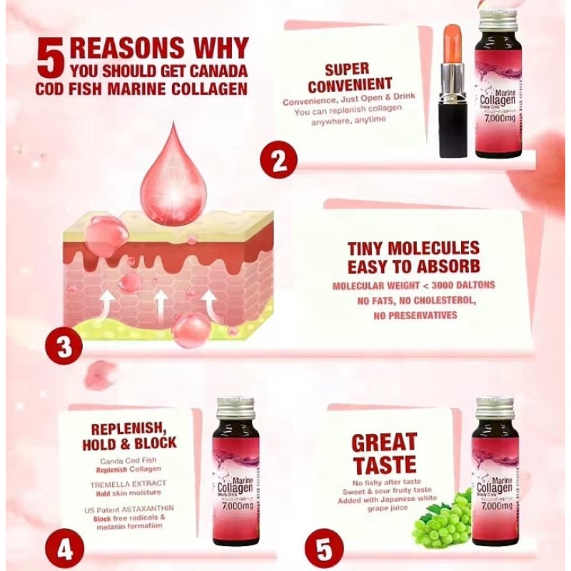 OEM ODM fish collagen peptide hyaluronic acid Promote skin health Increase skin elasticityskin reduce wrinkle oral liquid