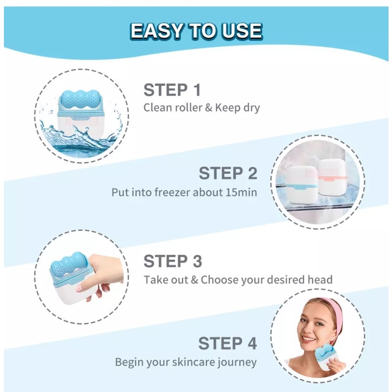 Ice Roller Factory - Wholesale 2 Shape Heads Pore Shrinking