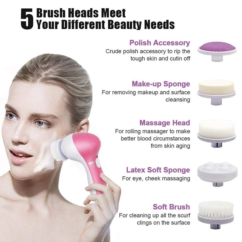 Electric Cleansing Brush Manufacturer - Wholesale 5 in 1 Rotating