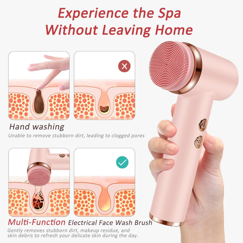 Facial Cleansing Brush Factory - 2025 New Design 4 in 1 IPX6