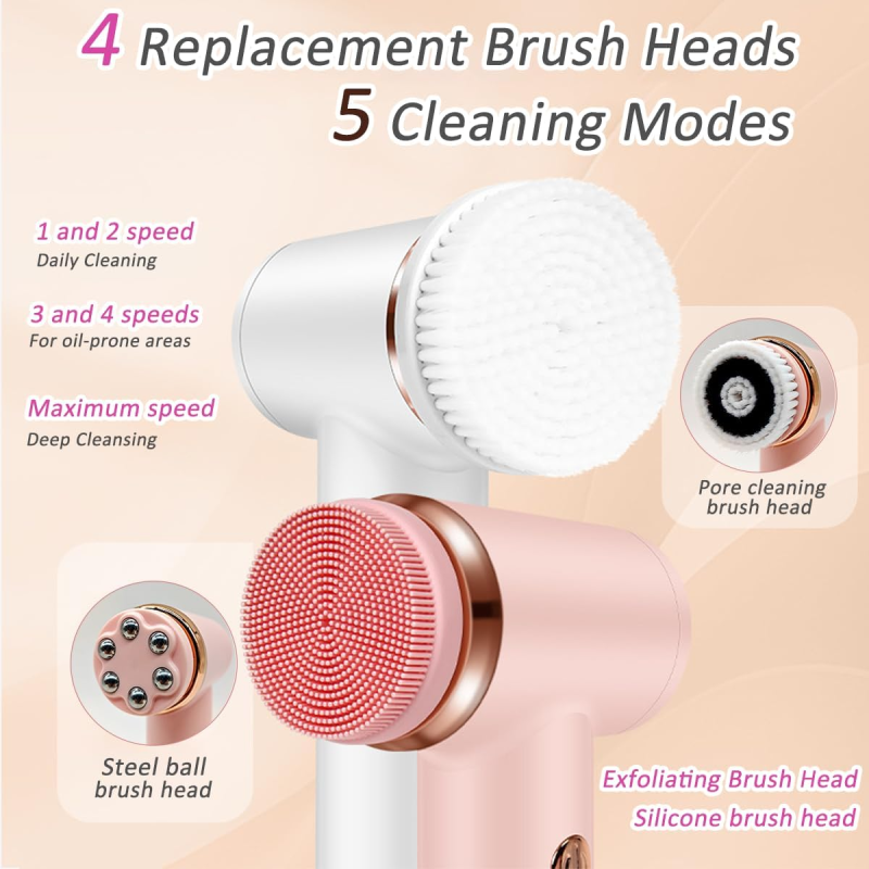 Facial Cleansing Brush Factory - 2025 New Design 4 in 1 IPX6