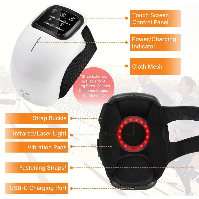 Knee Massager Supplier - Cordless Red Light Infrared Vibration