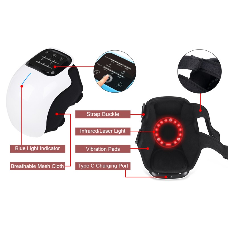 Knee Massager Supplier - Cordless Red Light Infrared Vibration