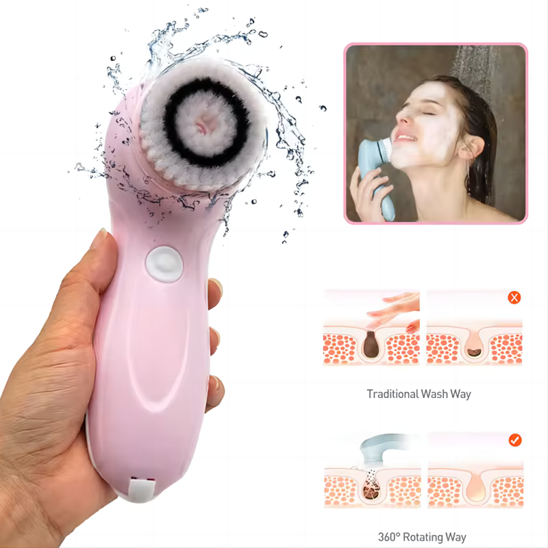 Facial Cleansing Brush Manufacturer - Waterproof Electric Spin Cleaner