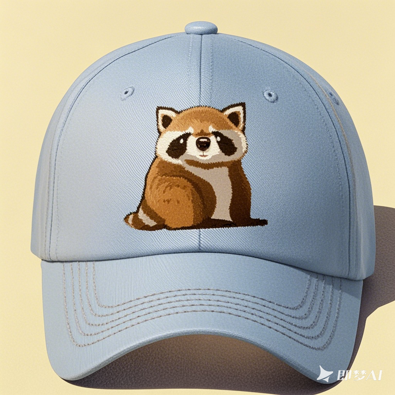 Baseball Cap Manufacturer - Custom All Cotton Retro Printed Cartoon Small Raccoon Logo Embroidery Waterproof Velour Bows Argyle