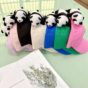 Dad Hats Manufacturer - Customized Cotton Kids Waterproof Embroidered Bows Pattern With Embossed Rubber Logo Printing Adjustable