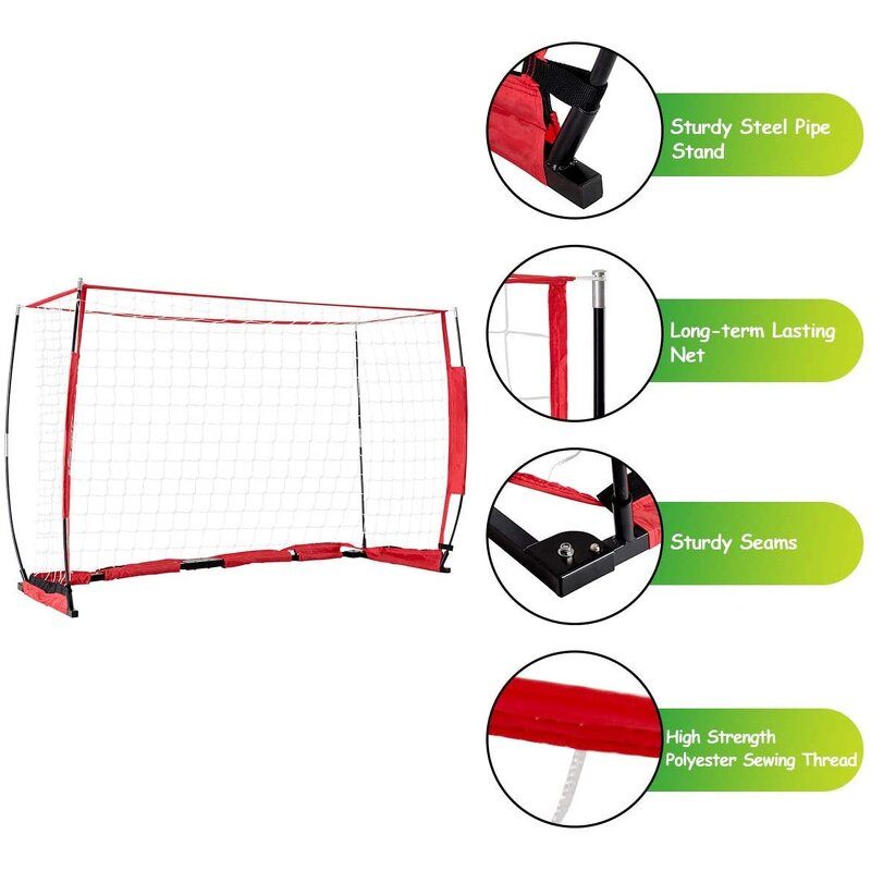 Soccer Goal Manufacturer - Portable 24*8FT Rugged With Tote Bag Customized Perfect for Children and Adult