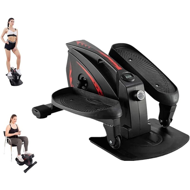 Mini Elliptical Machine Manufacturer - TMS02A Home Office Workout Under Desk Elliptical Bike Display Monitor Weight Fitness
