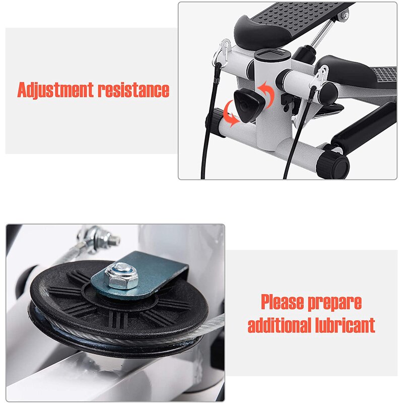 Mini Stepper Manufacturer - TMS01A Stair Steppers With Adjustable Resistance Bands Portable Fitness
