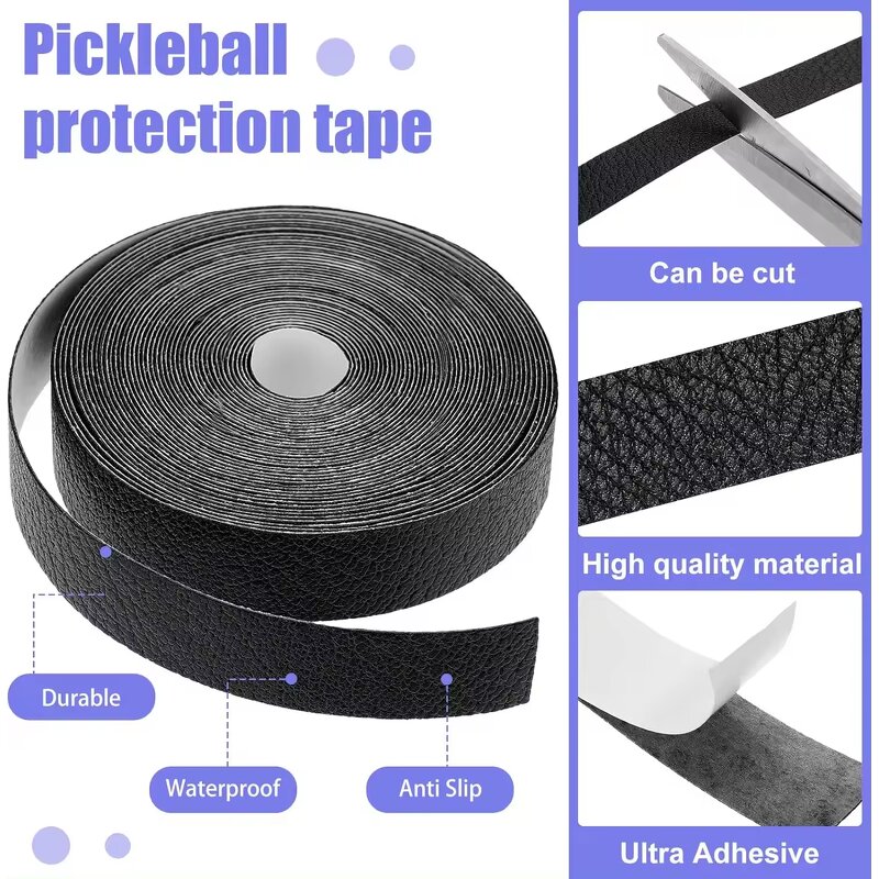 Pickleball Paddle Edge Guard Tape - Heavy Duty Racket Head Guard Protection