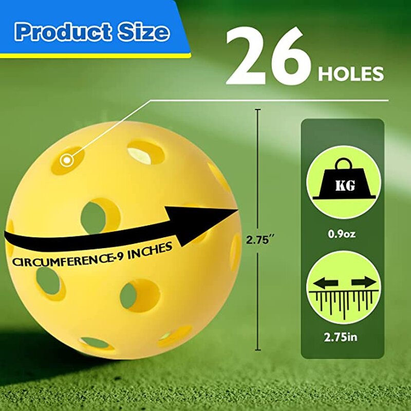 Pickleball Ball Manufacturer - Durable USAPA Approved 40 Hole Outdoor 26 Hole Indoor Professional