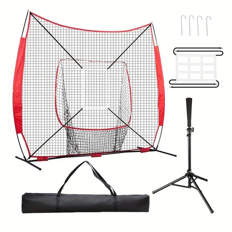 Baseball & Softball Pitching Batting Net Set Manufacturer - Portable 7'x7' Bounce for Training and Hitting