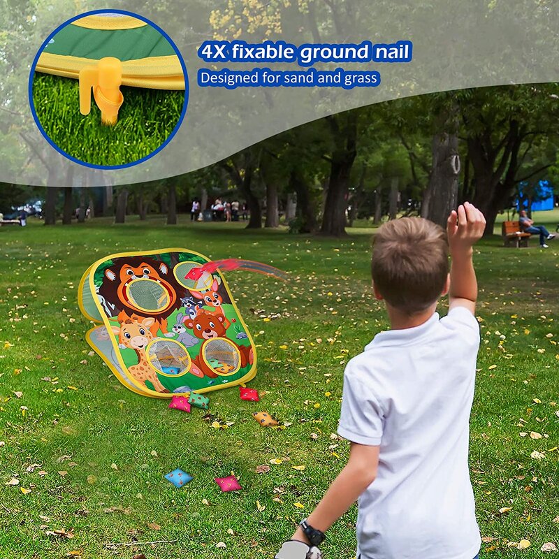 Bean Bag Toss Game Manufacturer - Hot Selling Lower Price Indoor Outdoor Sport Toys Board 3 in 1 With Bean Bags Sets for Kids
