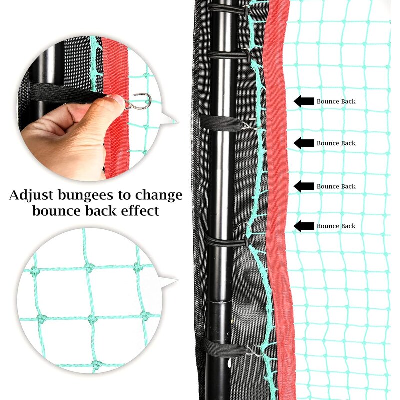 Lacrosse Rebounder Net Manufacturer - Cheap Price Adjustable Pitch Back Portable Backstop Goal Target Football Soccer