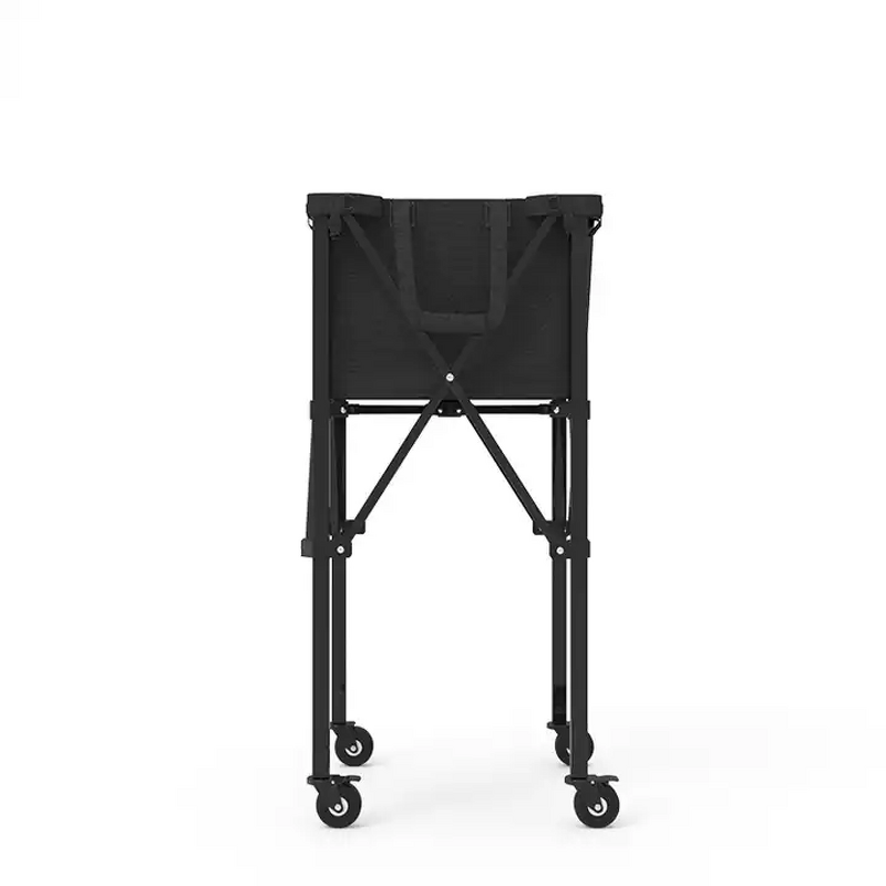 Tennis Pickleball Cart Manufacturer - Hot Sale Portable Customized Logo Square Steel Tube Metal for Training Club