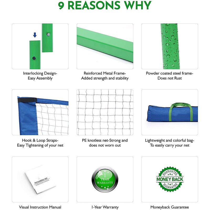 Badminton Net Manufacturer - JPN004R Low Price Hot Selling Portable Pickleball Net Popular Tennis Net Support Customization